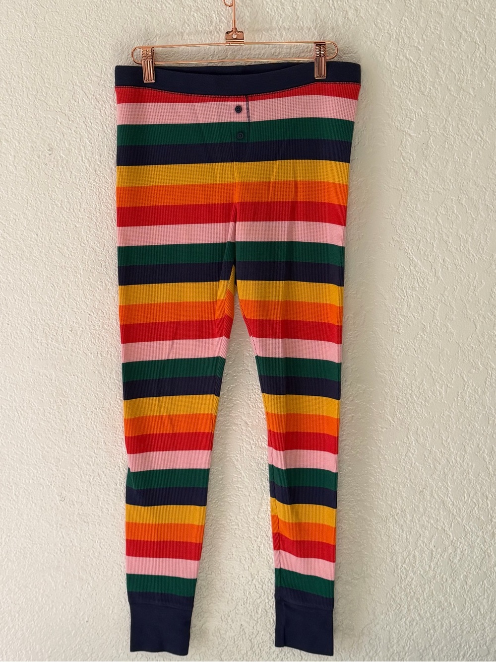 Old Navy Rainbow Stripe Thermal Leggings in Multicolor